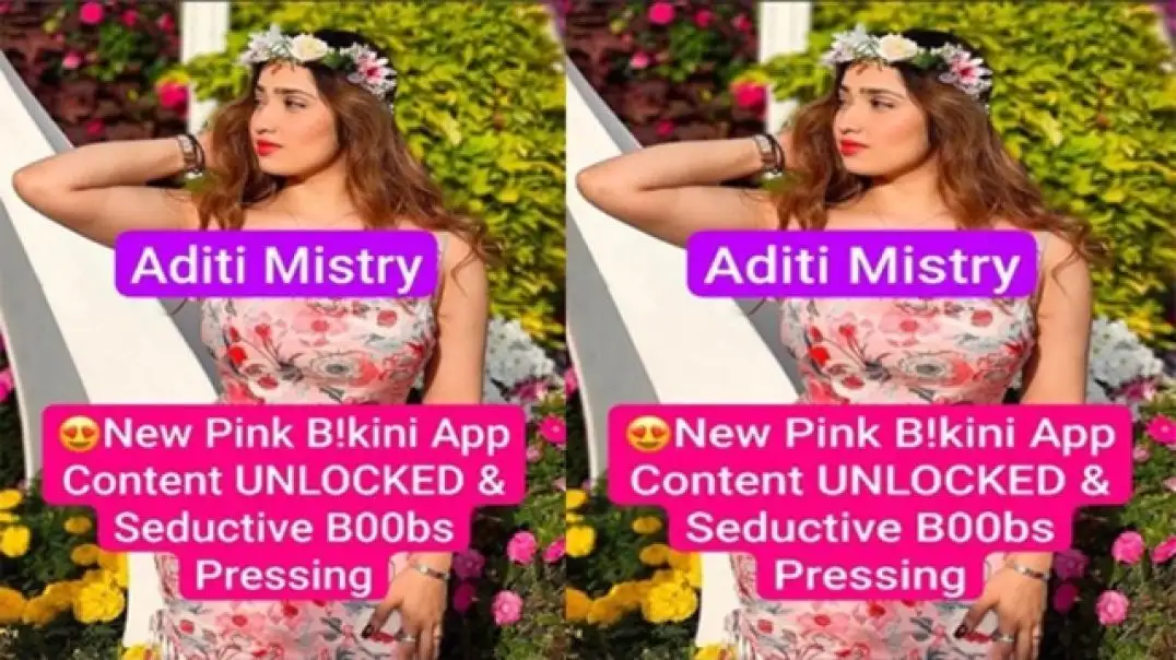 Desi Girl Aditi Mistry Flaunts Hot Pink Bikini in Spicy New Video