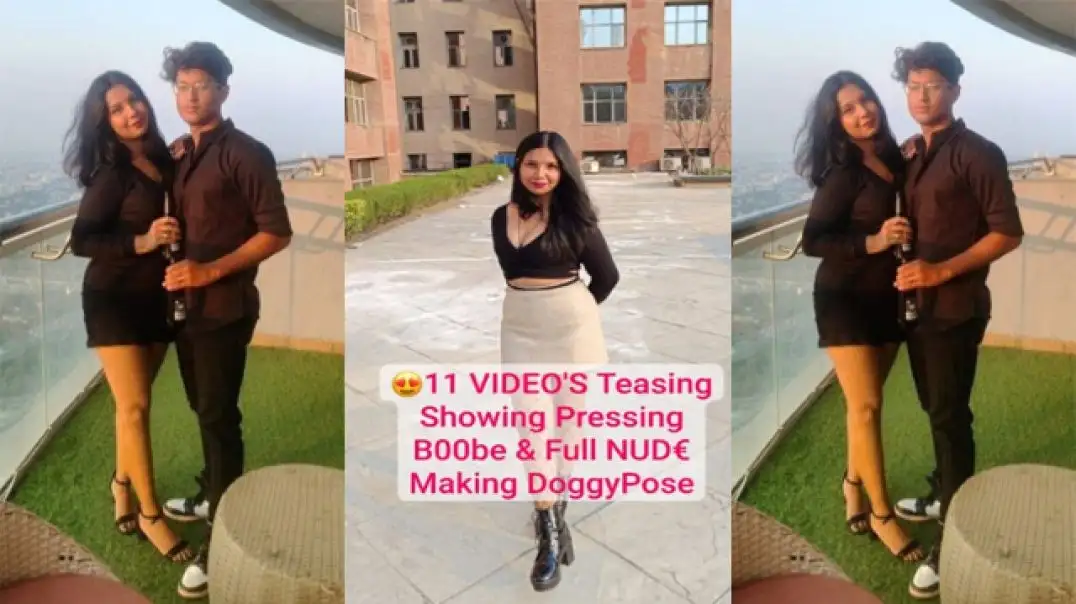 Desi College Girl Teasing With Sexy Boob Pressing