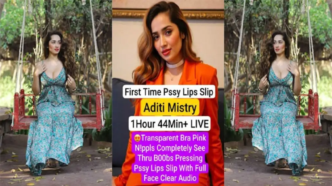 Aditi Mistry Live in See Through Bra with Hot Pink Nipples