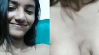 Cute village teen girl showing boobs on cam