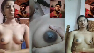 Bangla teen village girl boobs show on VC