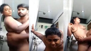 Chubby village wife fucked hard in bathroom