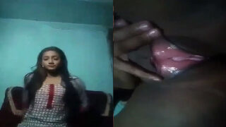 Bangladeshi village girl showing her pink pussy