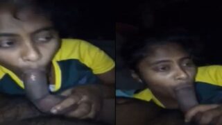 Village girl sucking big fat Indian dick